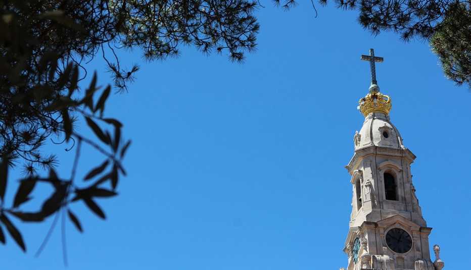 Church steeple in the sky