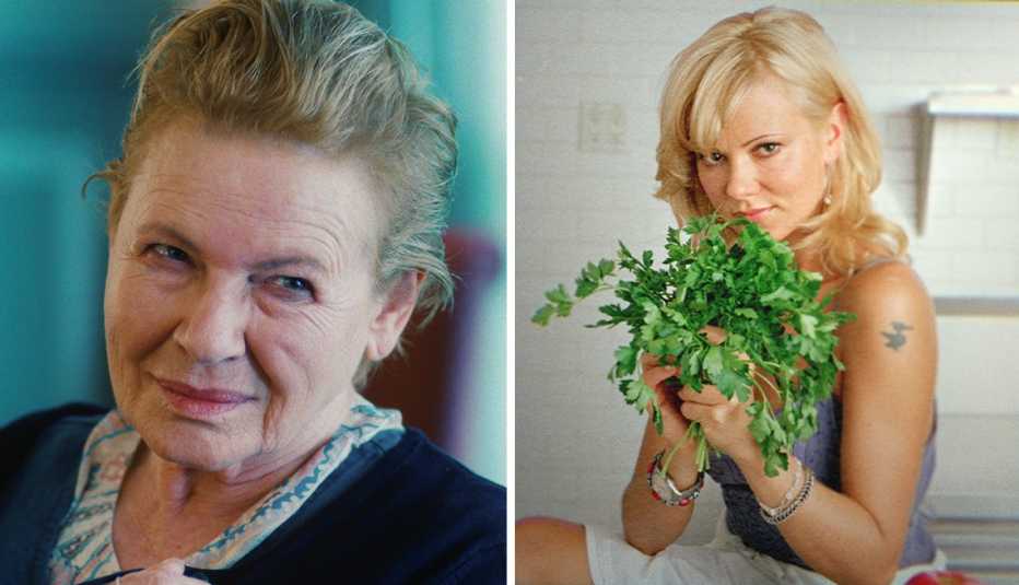 dianne weist in a file still from the film i care a lot and salma melngailis in bad vegan