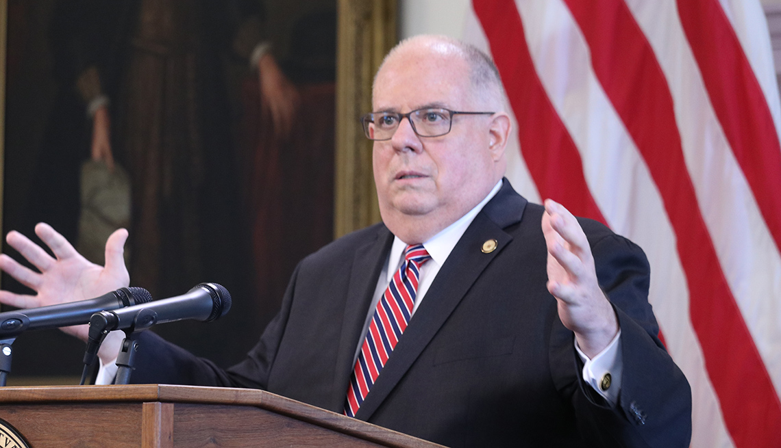Governor Larry Hogan at podium