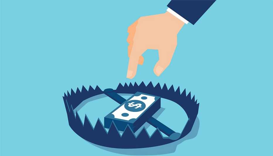 Scam concept. Money trap concept