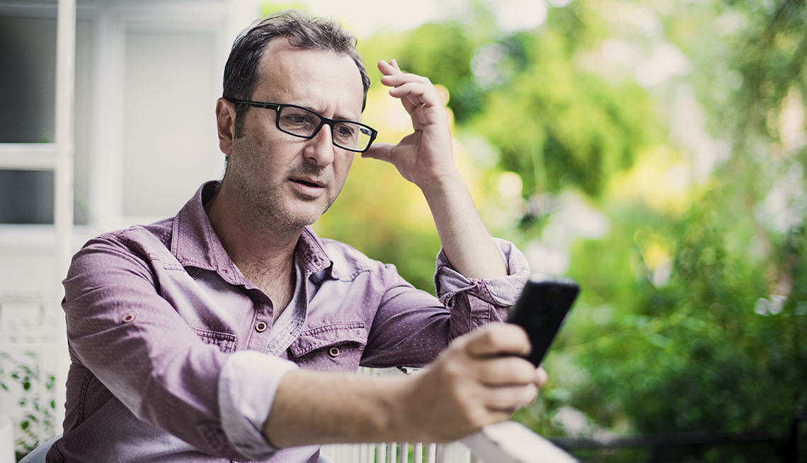 Man answering a phone call