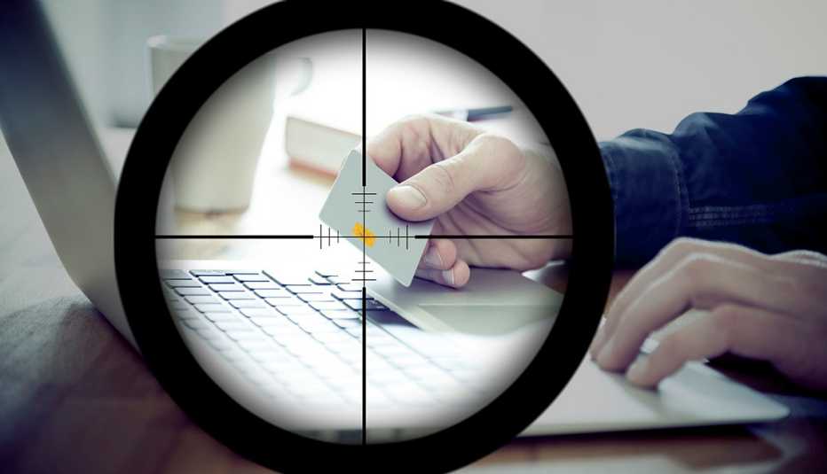 Hacker and cyber criminal targeting online shoppers for identity theft and credit card fraud