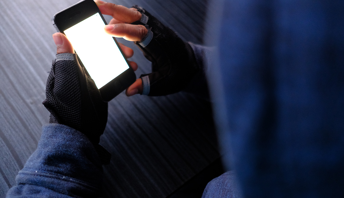 Phone scammer concept