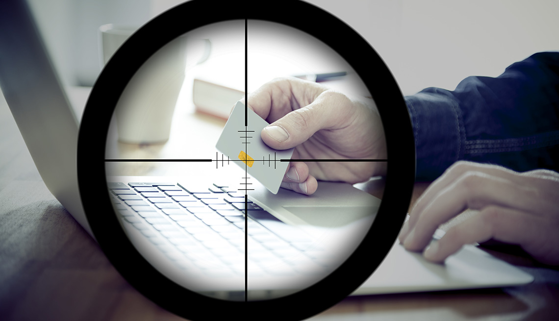 Hacker and cyber criminal targeting online shoppers for identity theft and credit card fraud