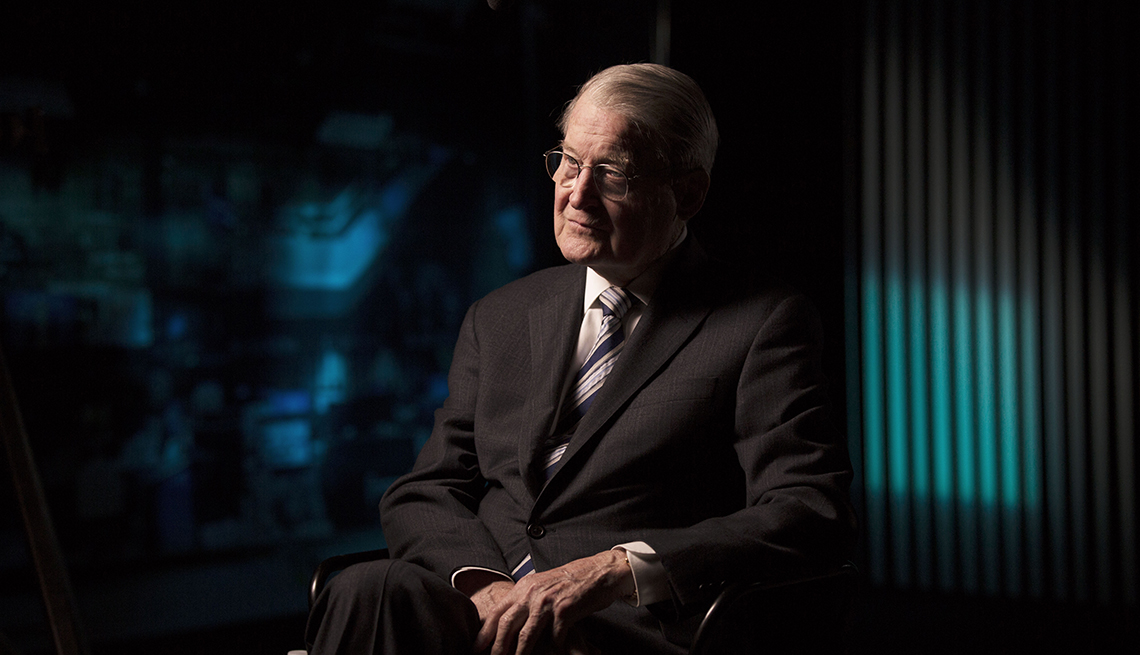 Former FBI Director and Director of Central Intelligence (DCI) under Ronald Reagan, Judge William Webster is interviewed for 'The Spymasters,' a documentary for CBS/Showtime about directors of the CIA.